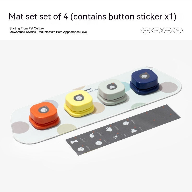 4 Colors Pet Communication Button One-click Prevent Physical Inactivity Recordable Dog Talking Button
