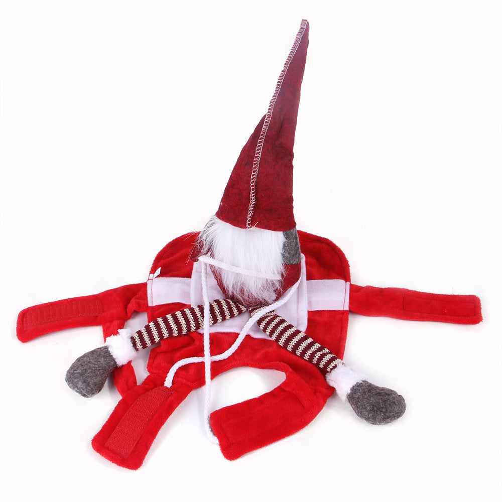 Pet Christmas Riding costume