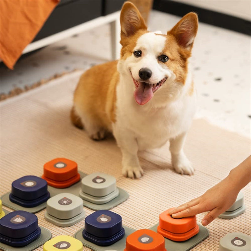 4 Colors Pet Communication Button One-click Prevent Physical Inactivity Recordable Dog Talking Button