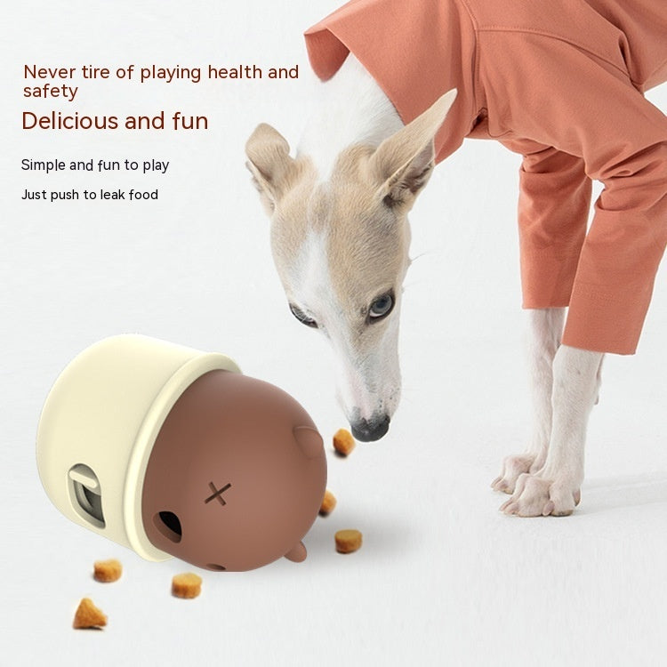 Pets Leakage , Food Feeder Dog Interactive Training Toy. Ball Natural Rubber Chew Dog Food Ball.