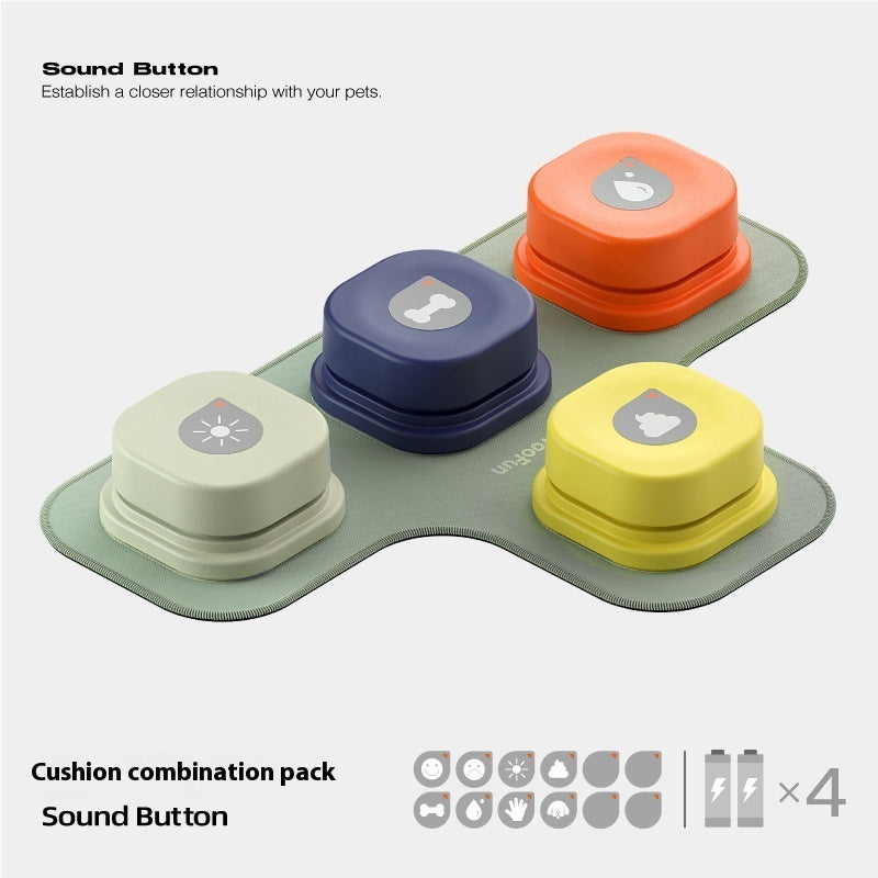 4 Colors Pet Communication Button One-click Prevent Physical Inactivity Recordable Dog Talking Button