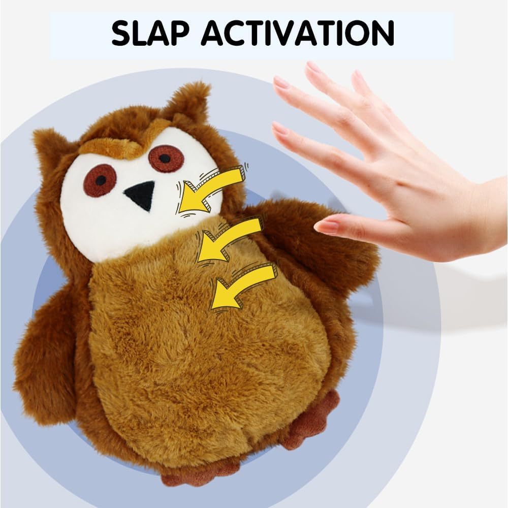 Active Moving Pet Plush Toy With Sounds Interactive Dog Toys Chargeable Squeaky Moving Dog Toy