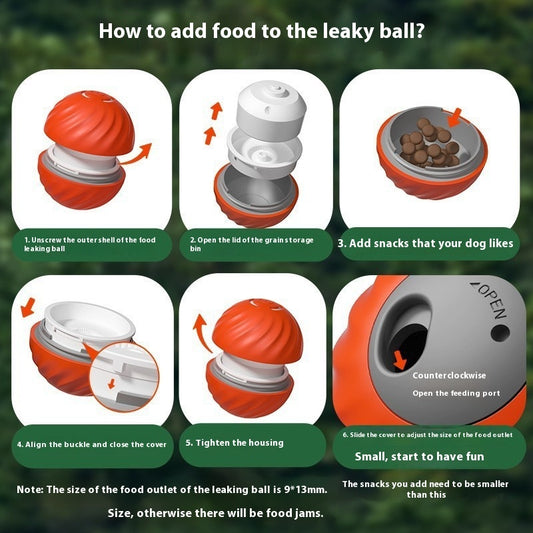 Pet Electric Food Dropping Ball Puzzle Self-Hi Relieving Stuffy Toys