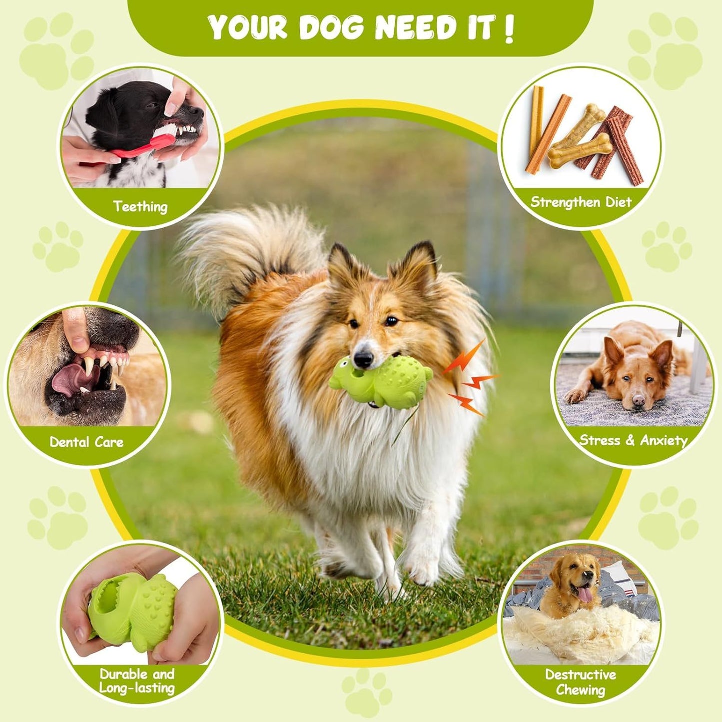 Dog Toys For Aggressive Chewers Natural Rubber Squeaky Dog Toys Indestructible Dog Toy Dog Chew Toys.