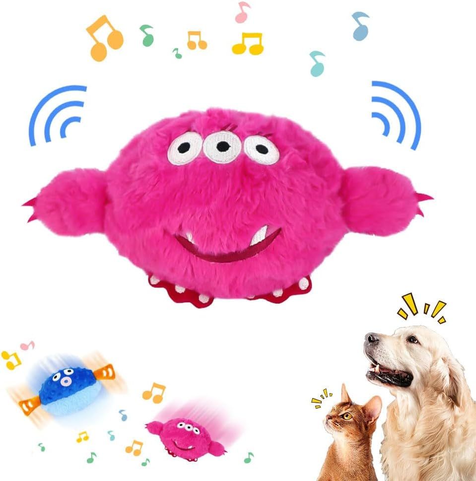 Active Moving Pet Plush Toy With Sounds Interactive Dog Toys Chargeable Squeaky Moving Dog Toy