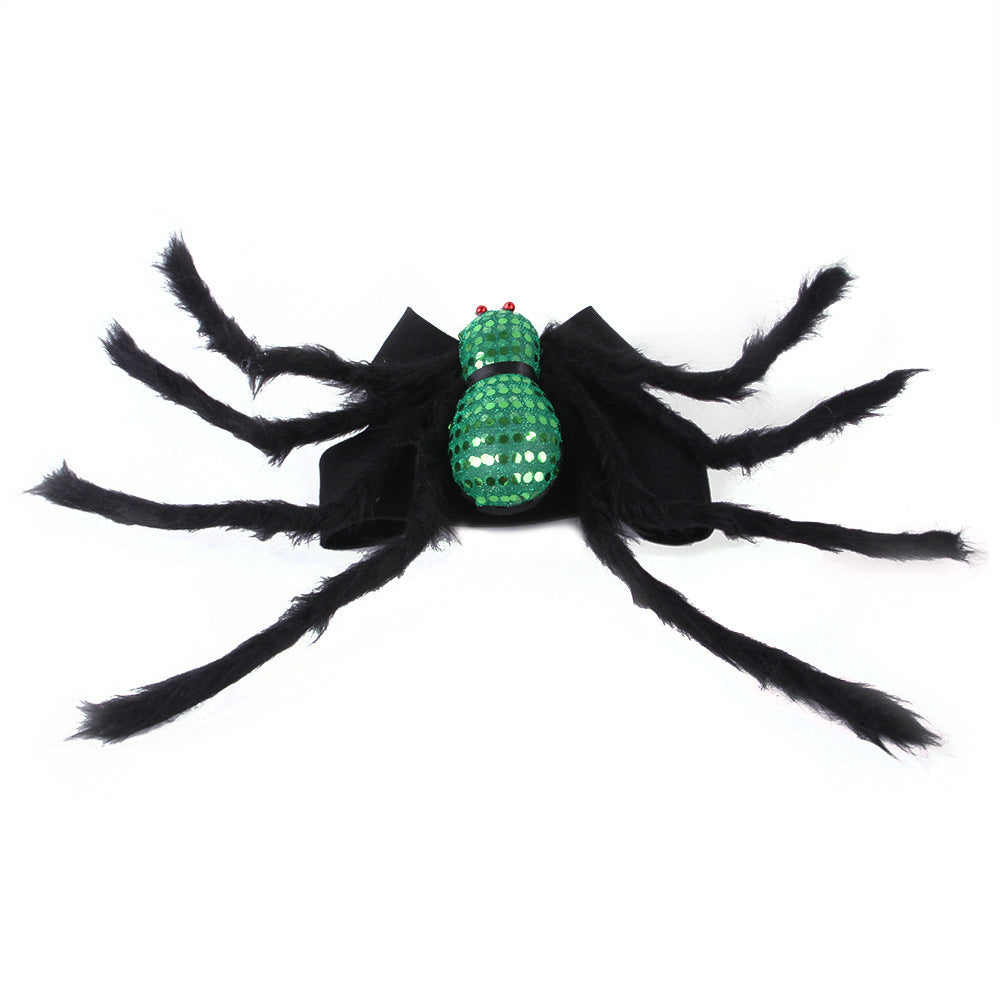 Pet Sequined Spider Chest And Back Halloween