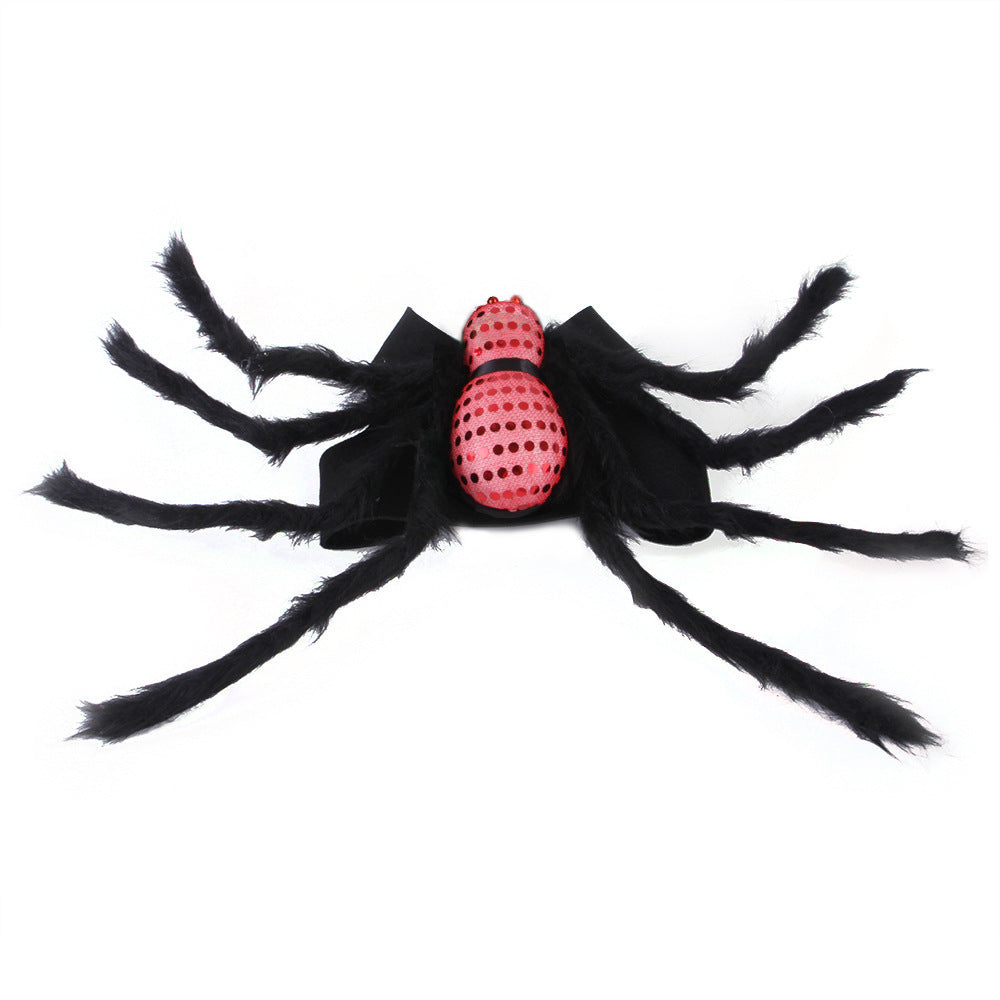 Pet Sequined Spider Chest And Back Halloween