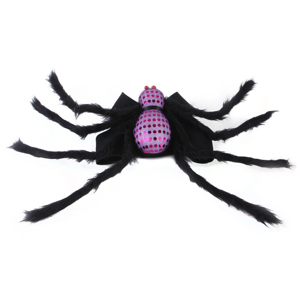 Pet Sequined Spider Chest And Back Halloween
