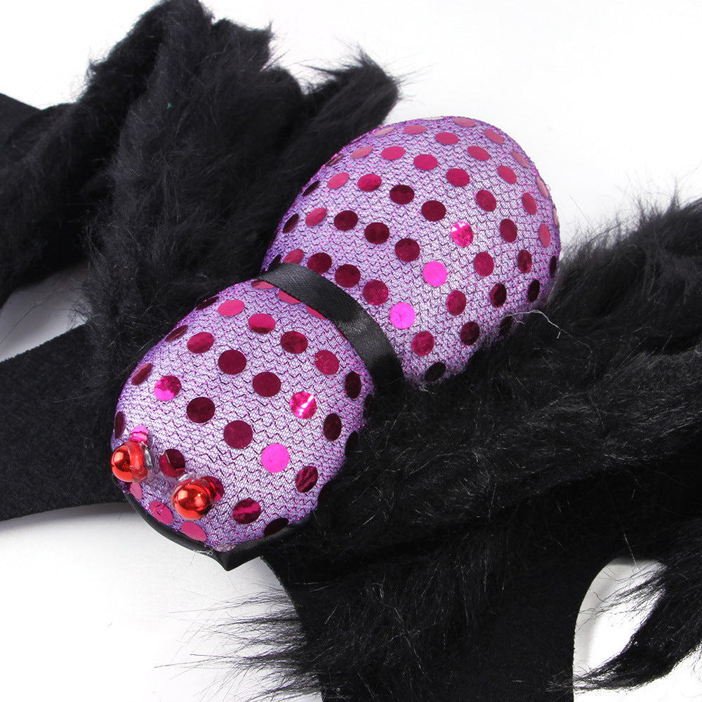 Pet Sequined Spider Chest And Back Halloween
