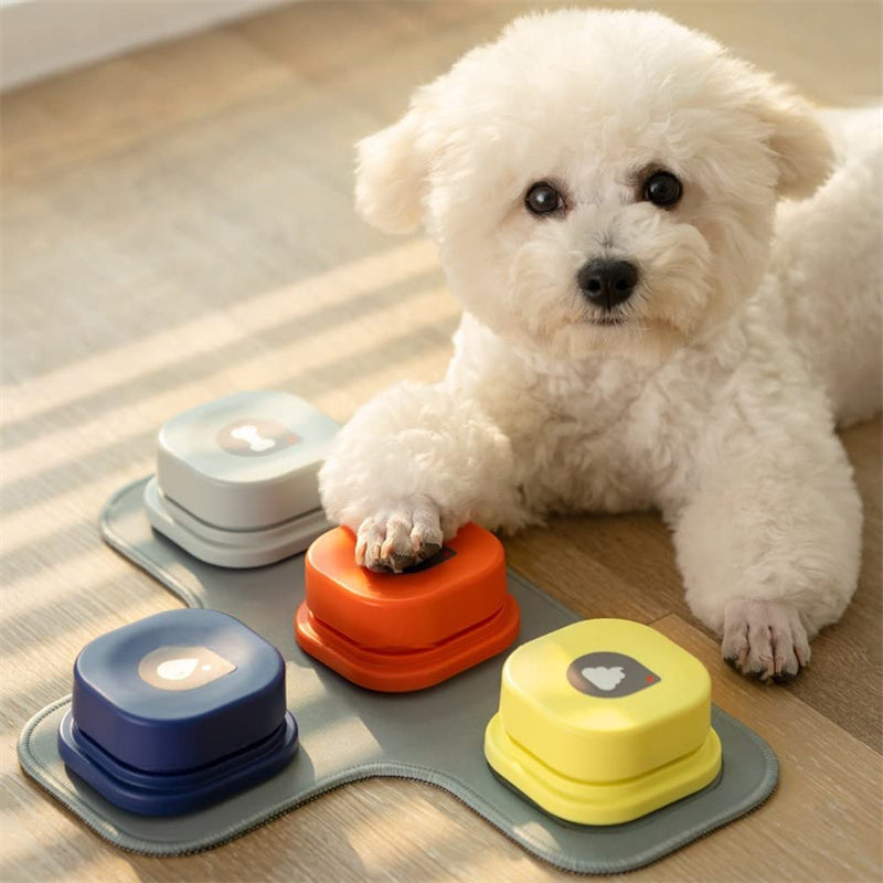 4 Colors Pet Communication Button One-click Prevent Physical Inactivity Recordable Dog Talking Button