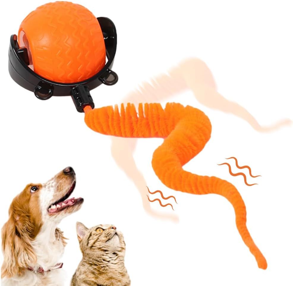Interactive Ball Toy, 2025 New Ball Toys With Cord ,Mouse, Smart Self Rolling, Automatic Moving Peppy Pet Ball
