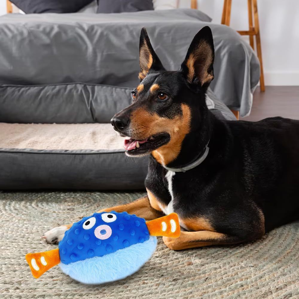 Active Moving Pet Plush Toy With Sounds Interactive Dog Toys Chargeable Squeaky Moving Dog Toy