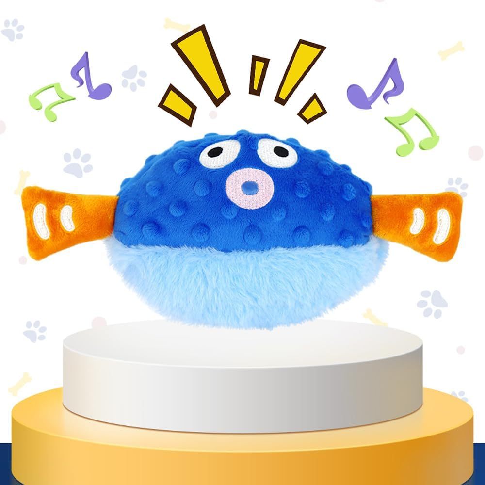 Active Moving Pet Plush Toy With Sounds Interactive Dog Toys Chargeable Squeaky Moving Dog Toy
