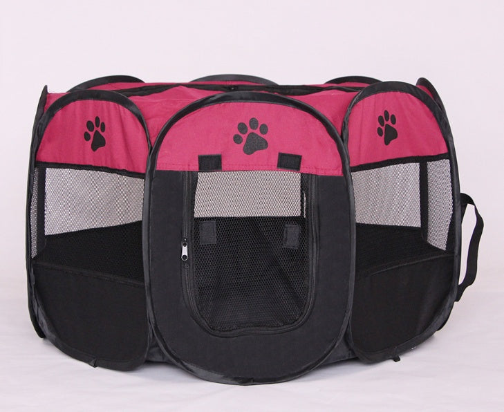 Folding Octagonal Pet Fence Oxford Cloth Cat And Dog Kennel