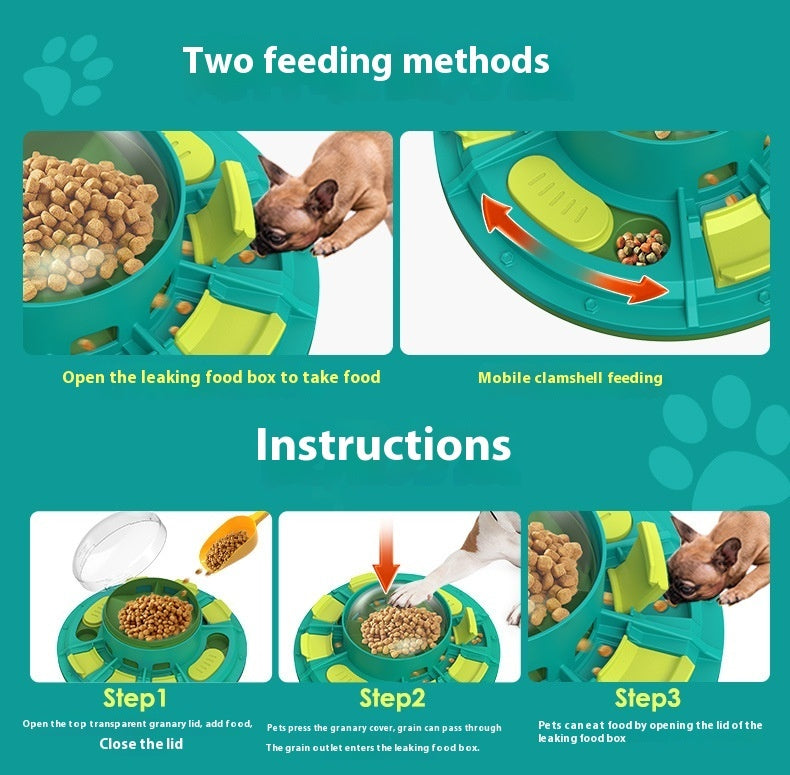 Interactive Dog Puzzle Toy For IQ Improvement And Slow Feeding Suitable For All Sizes Pets Nutritious Diet-Friendly Non-Electric Plastic Pets Game
