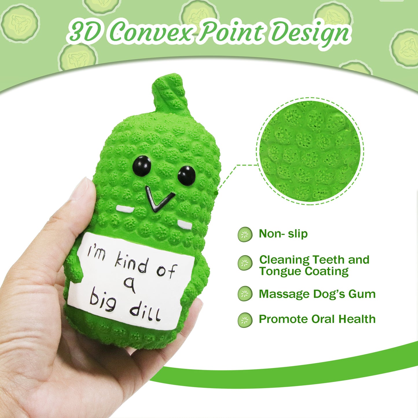 Pickle Squeaky Dog Toys Novelty Funny Latex Chew Dog Toys For Teething Puppies Mild Chewing Small Medium Large Dogs Pet Dogs Supplies Newborn Puppy Gift