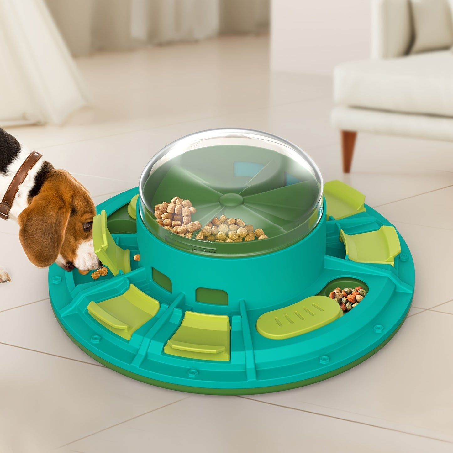 Interactive Dog Puzzle Toy For IQ Improvement And Slow Feeding Suitable For All Sizes Pets Nutritious Diet-Friendly Non-Electric Plastic Pets Game