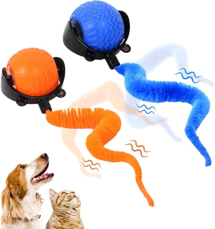 Interactive Ball Toy, 2025 New Ball Toys With Cord ,Mouse, Smart Self Rolling, Automatic Moving Peppy Pet Ball