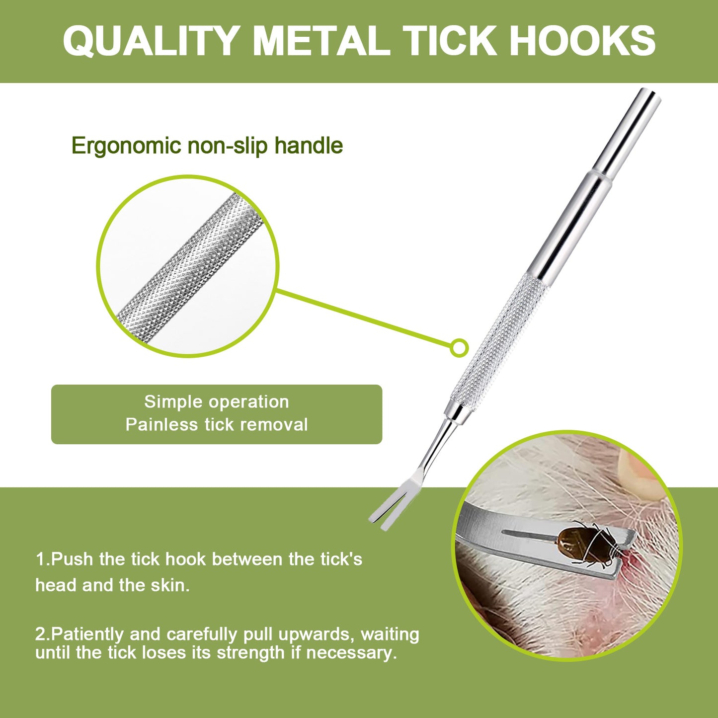 Tick Remover Tool For Dogs - Painlessly Tick Remover For Humans And Cats Pets, 3 Pcs