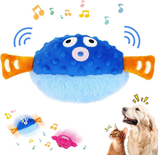 Active Moving Pet Plush Toy With Sounds Interactive Dog Toys Chargeable Squeaky Moving Dog Toy